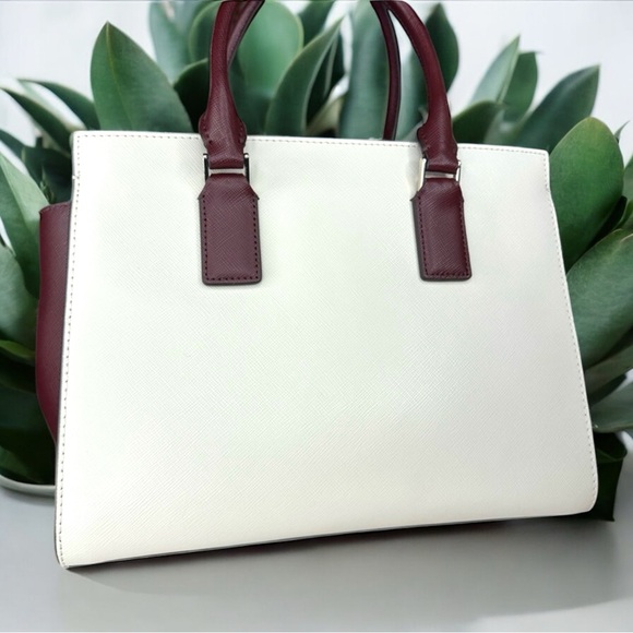 Kate Spade White and Brown Structured Satchel - Picture 11 of 16